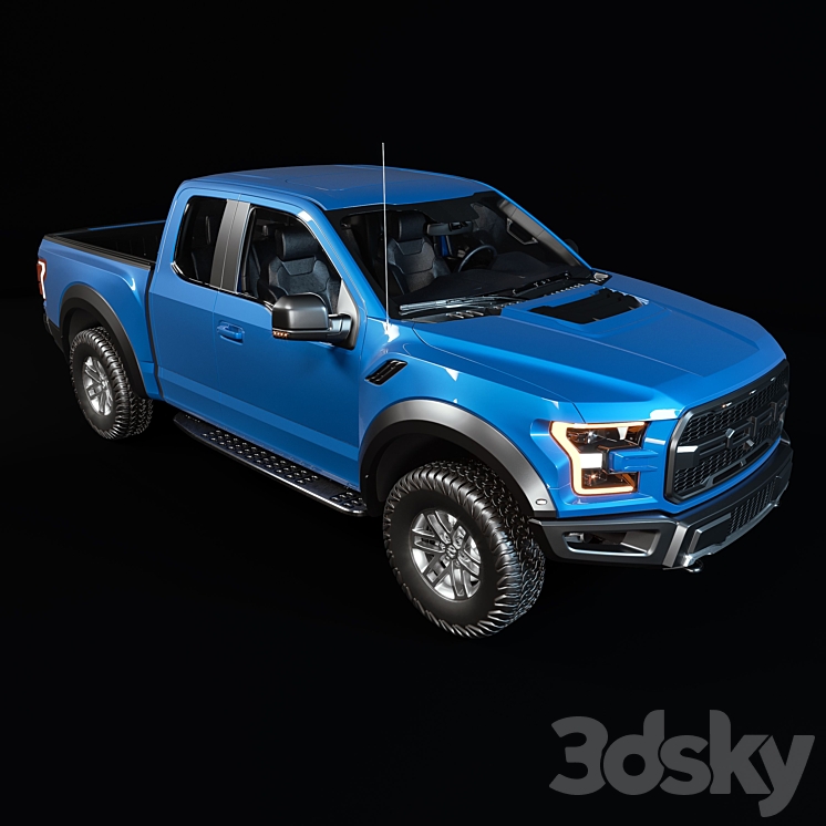 Ford F-150 Raptor 3DS Max Model - thumbnail 2