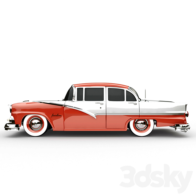 ford fairline 3DS Max Model - thumbnail 2