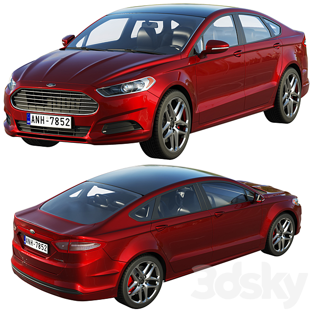 Ford Mondeo _ Ford Fusion 3DS Max Model - thumbnail 2