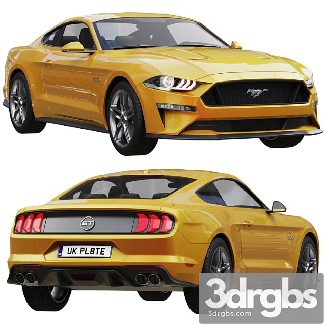 Ford mustang gt 2020 3dsmax Download - thumbnail 1