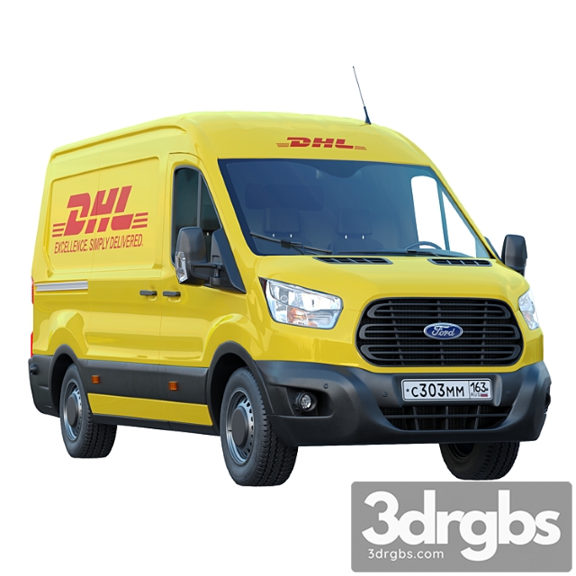 Ford Transit DHL 3dsmax Download - thumbnail 1