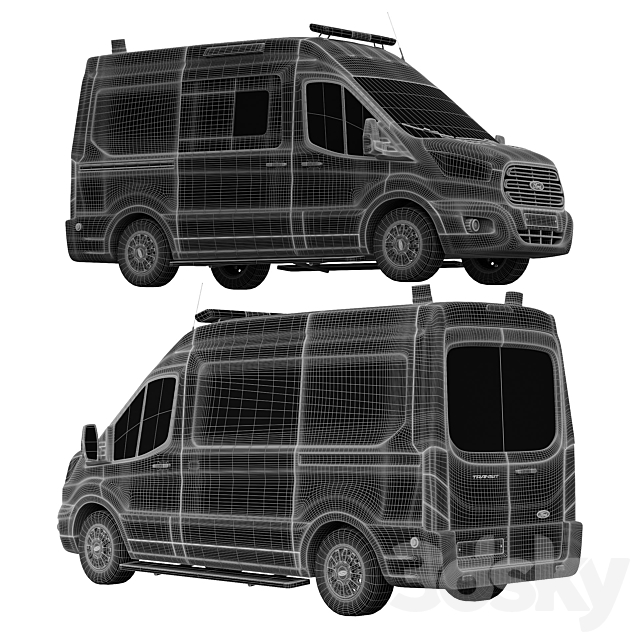 Ford Transit Emergency Medicine 3DSMax File - thumbnail 3