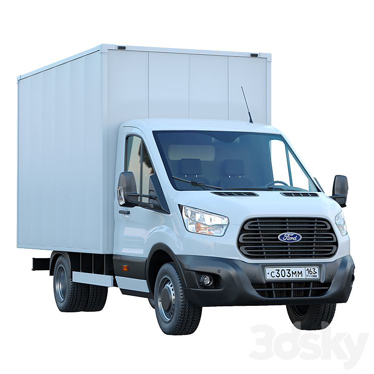 Ford Transit manufactured goods van 3DS Max - thumbnail 1