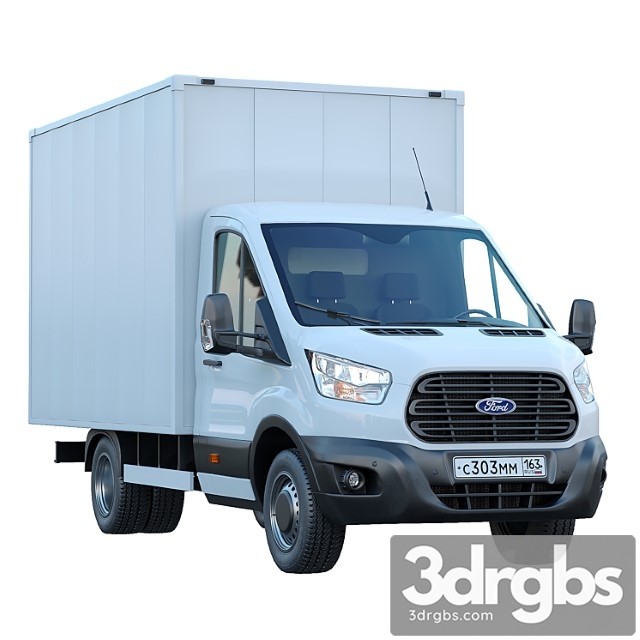 Ford Transit Manufactured Goods Van 3dsmax Download - thumbnail 1