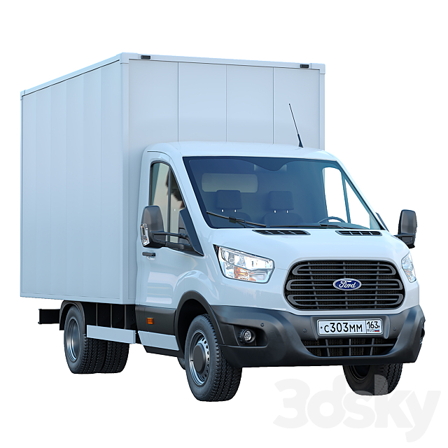 Ford Transit manufactured goods van 3DSMax File - thumbnail 1