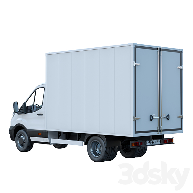 Ford Transit manufactured goods van 3DSMax File - thumbnail 2