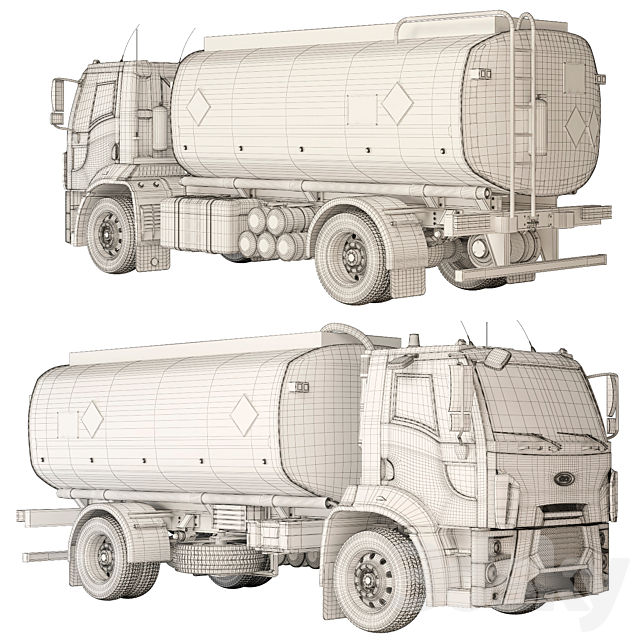 Ford Trucks 1833 DC cistern 3DSMax File - thumbnail 4