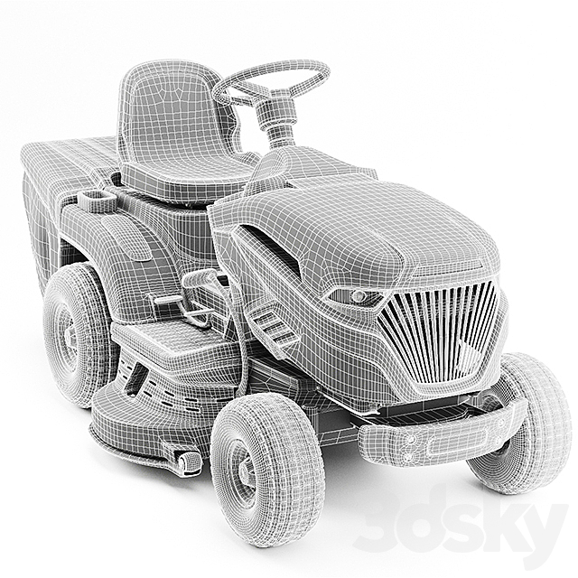 Garden tractor 3DSMax File - thumbnail 2