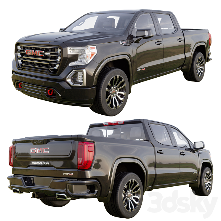 GMC Sierra AT4 2020 3DS Max - thumbnail 1