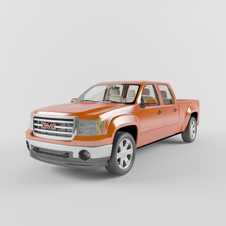 GMC sierra crew cab 2013 3DS Max - thumbnail 1