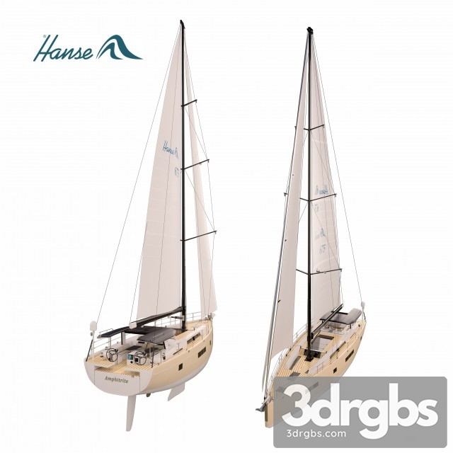 Hanse 675 yacht 3dsmax Download - thumbnail 1