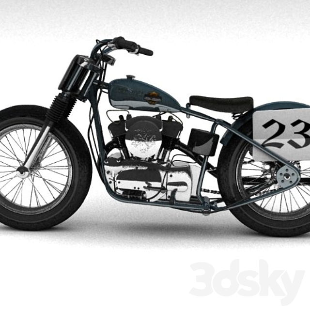 Harley Davidson 3DS Max Model - thumbnail 1