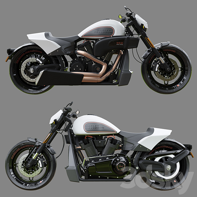 Harley-Davidson FXDR 114 3DSMax File - thumbnail 1