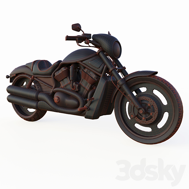 Harley-davidson night rod 3DS Max Model - thumbnail 3