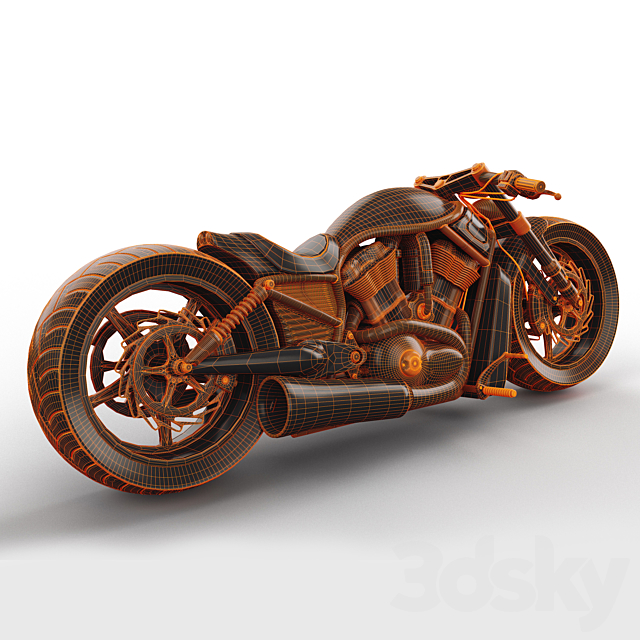 Harley-davidson night rod special 3DSMax File - thumbnail 5