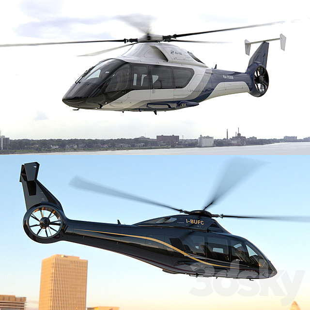Helicopter KA-162 Private Heli 3DSMax File - thumbnail 2