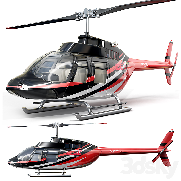 helicopter_bell_206 3DS Max - thumbnail 1