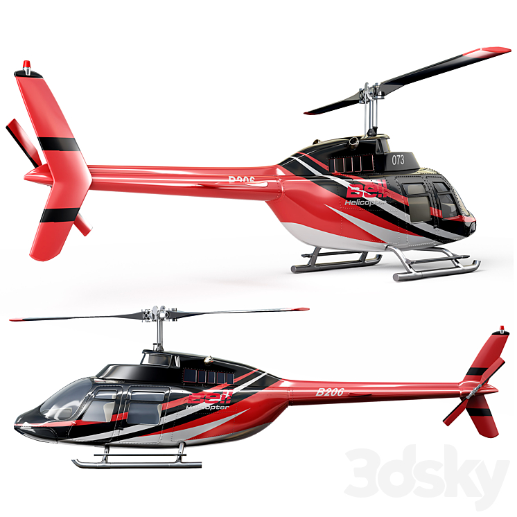 helicopter_bell_206 3DS Max - thumbnail 2