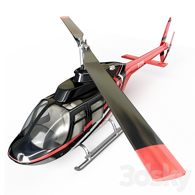 helicopter_bell_206 3DSMax File - thumbnail 3