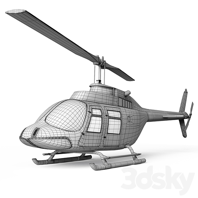 helicopter_bell_206 3DSMax File - thumbnail 4