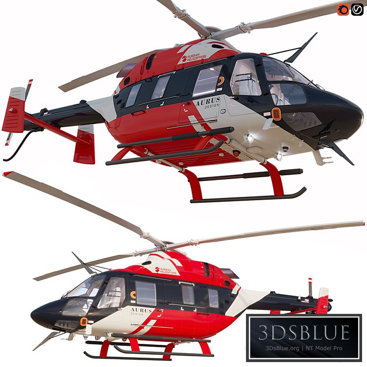 Helicopters Ansat Aurus 3DS Max - thumbnail 3