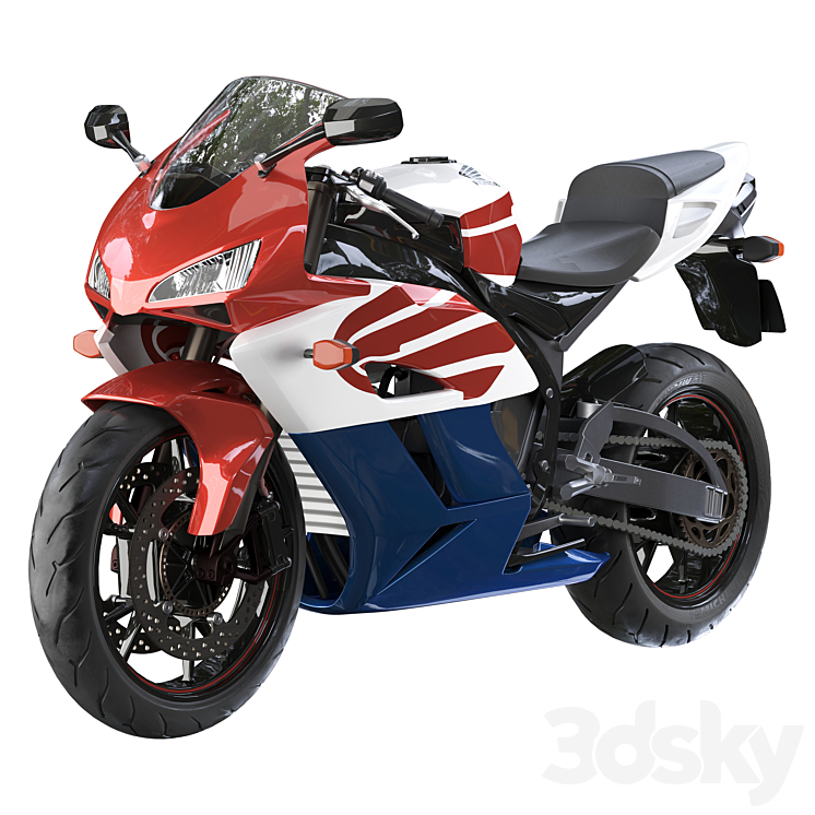 HONDA CBR1000RR 3DS Max Model - thumbnail 1