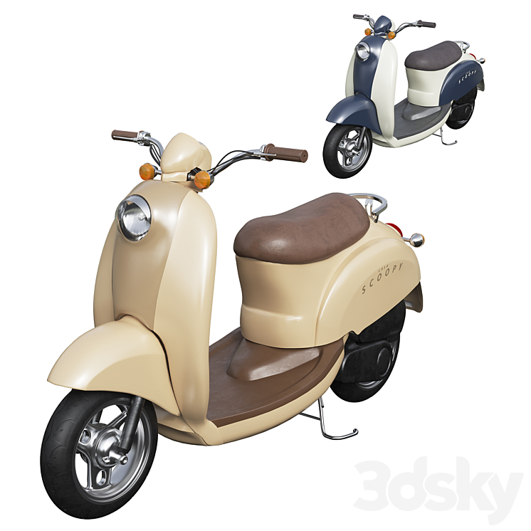 Honda Crea Scoopy 3DS Max Model - thumbnail 1