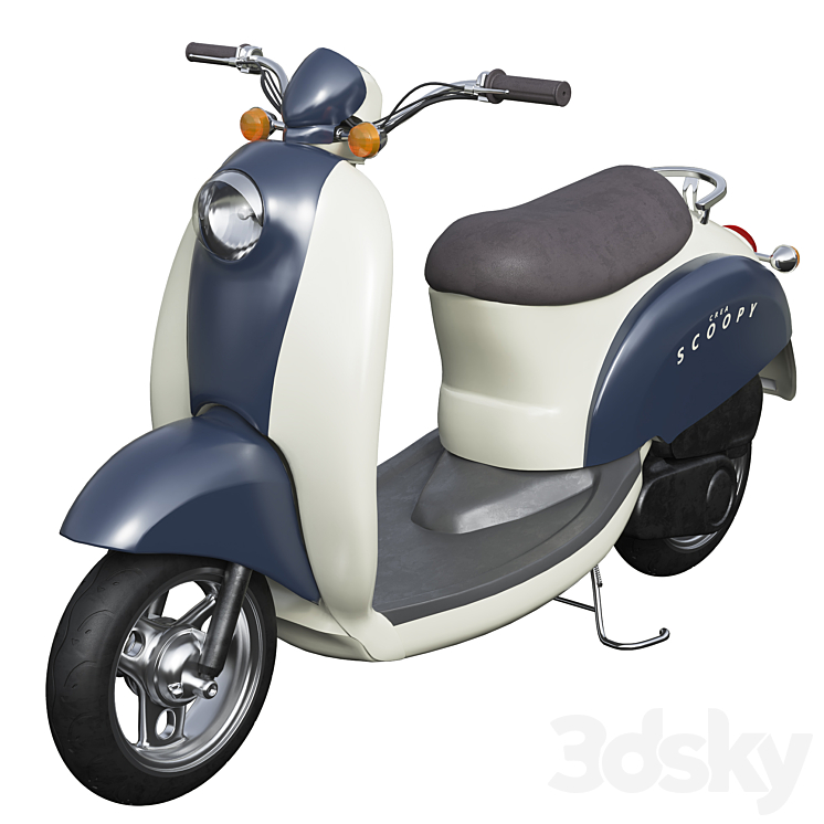 Honda Crea Scoopy 3DS Max Model - thumbnail 2