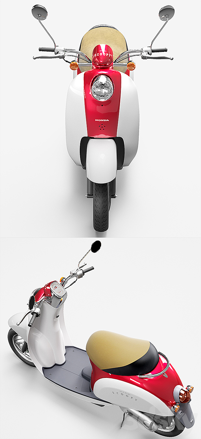 Honda Crea Scoopy 3DS Max Model - thumbnail 3