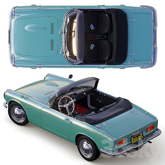 Honda S800 Cabriolet ’66 3DSMax File - thumbnail 3