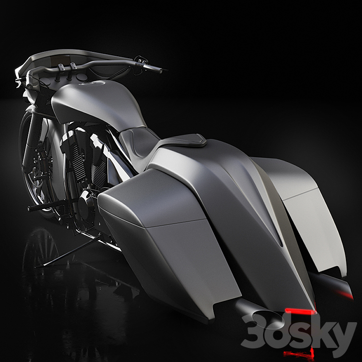 Honda Slammer Bagger motorcycle 3DS Max - thumbnail 2