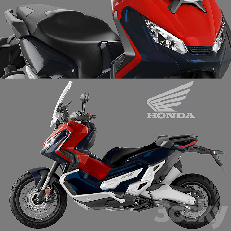 Honda X-Adventure 2016 3DS Max Model - thumbnail 1