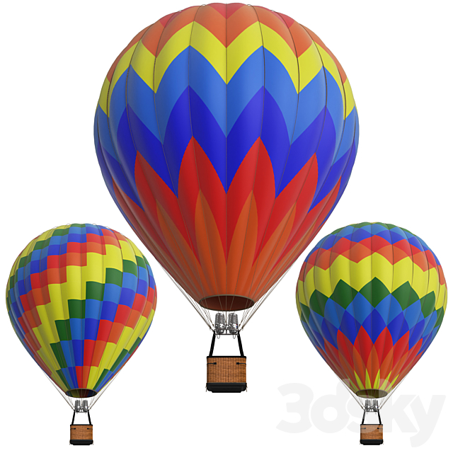 Hot air balloons 3DSMax File - thumbnail 1