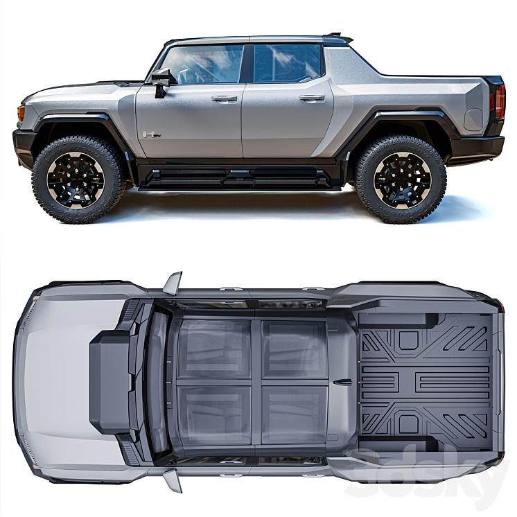 Hummer Ev 2022 3DS Max Model - thumbnail 2