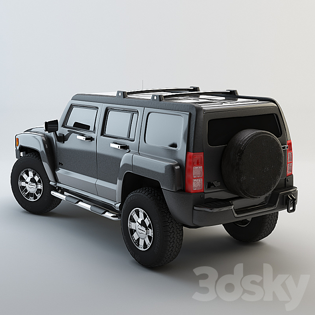 Hummer H3 3DS Max Model - thumbnail 2