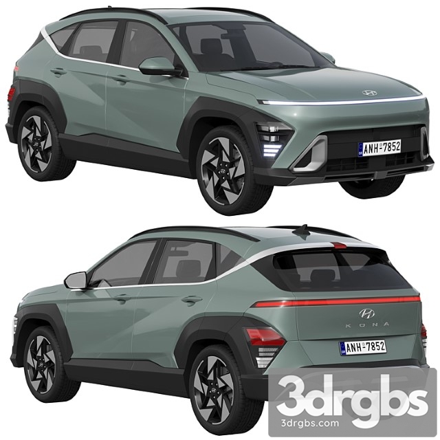 Hyundai Kona 2024 3dsmax Download - thumbnail 1