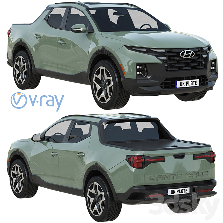 Hyundai Santa Cruz 3DS Max Model - thumbnail 1