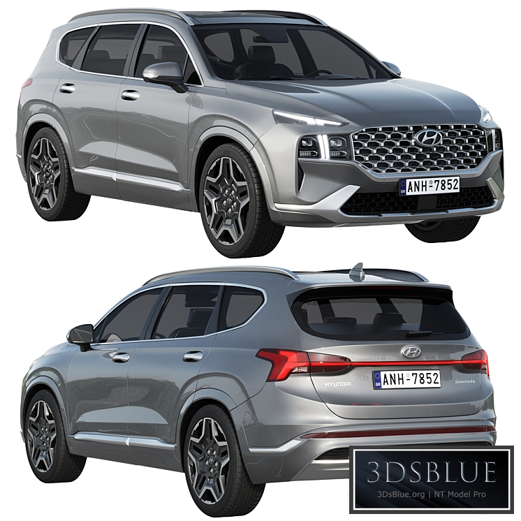 Hyundai Santa Fe 2021 3DS Max - thumbnail 3