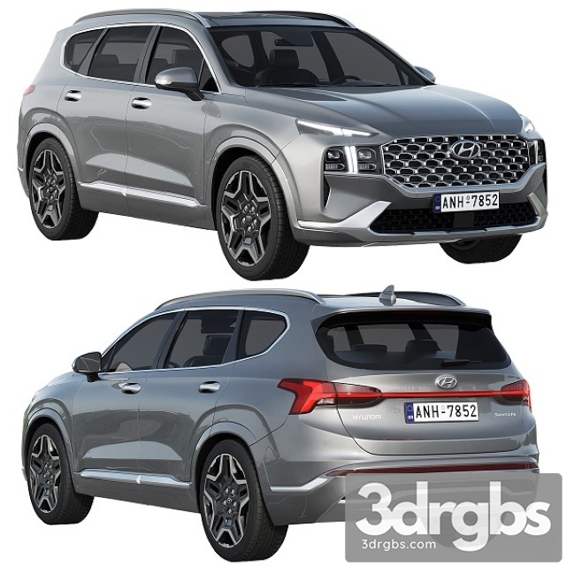 Hyundai Santa Fe 2021 3dsmax Download - thumbnail 1