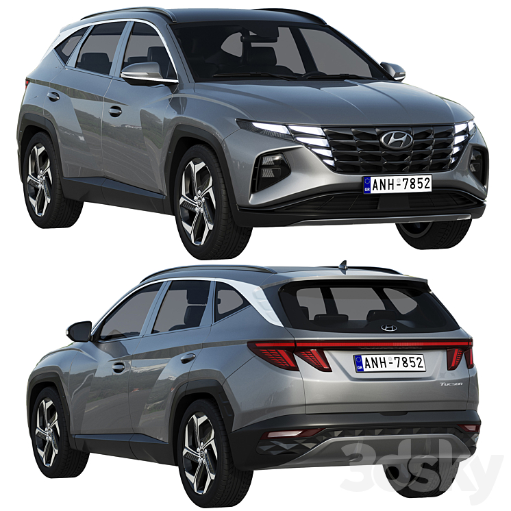 Hyundai Tucson 2021 3DS Max Model - thumbnail 1