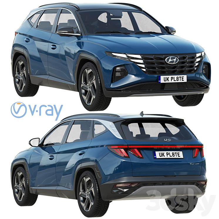 Hyundai Tucson 2021 3DS Max - thumbnail 1