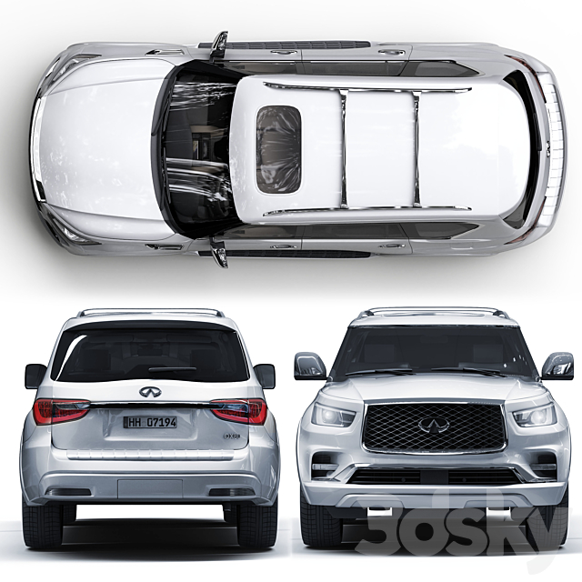 INFINITI_QX80 3DS Max Model - thumbnail 3