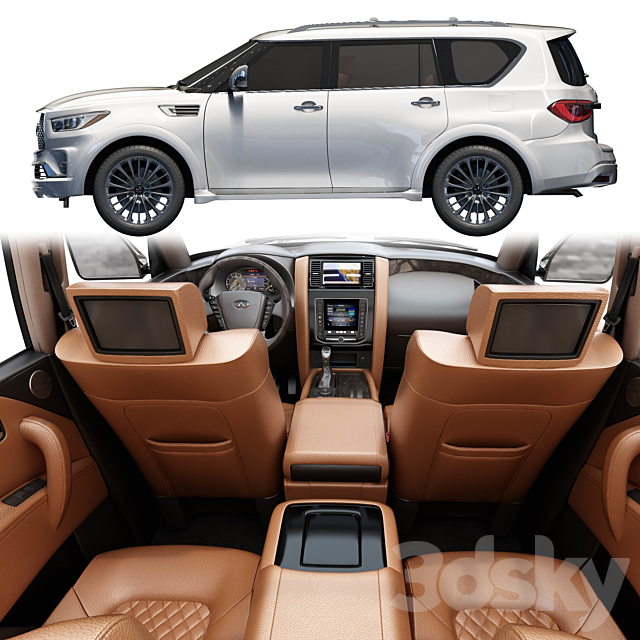 INFINITI_QX80 3DS Max Model - thumbnail 5