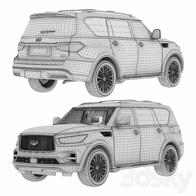 INFINITI_QX80 3DS Max Model - thumbnail 7