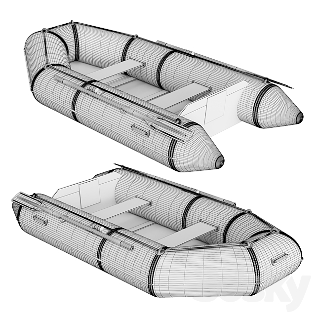 Inflatable boat 3DS Max Model - thumbnail 2