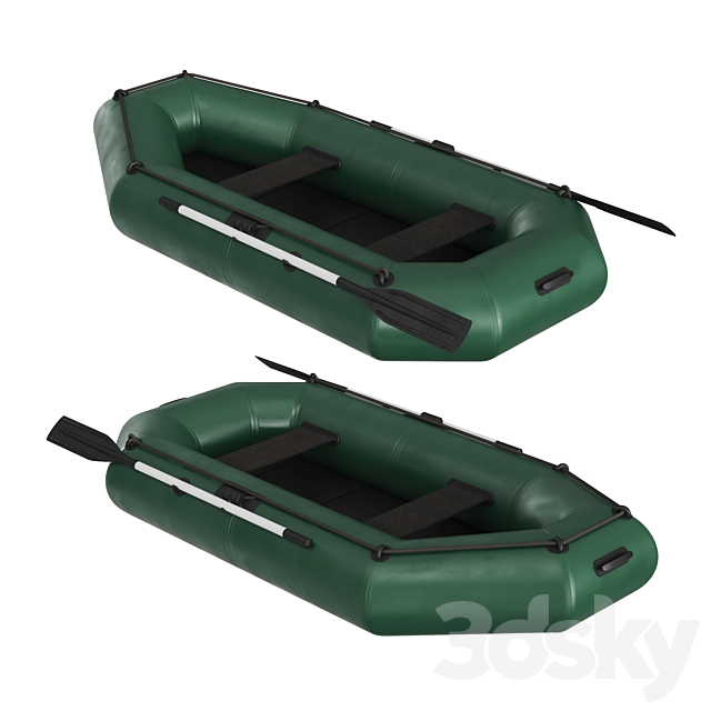 Inflatable boat 3DS Max Model - thumbnail 2