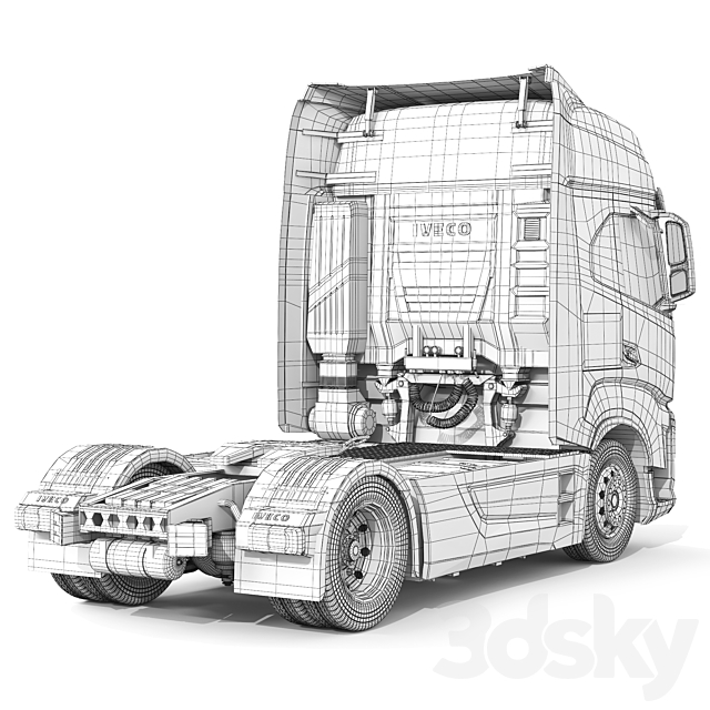 Iveco S-Way 2020 3DS Max Model - thumbnail 4