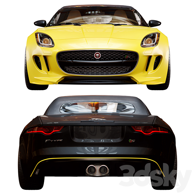 Jaguar F_TYPE Convertable 3DS Max Model - thumbnail 3