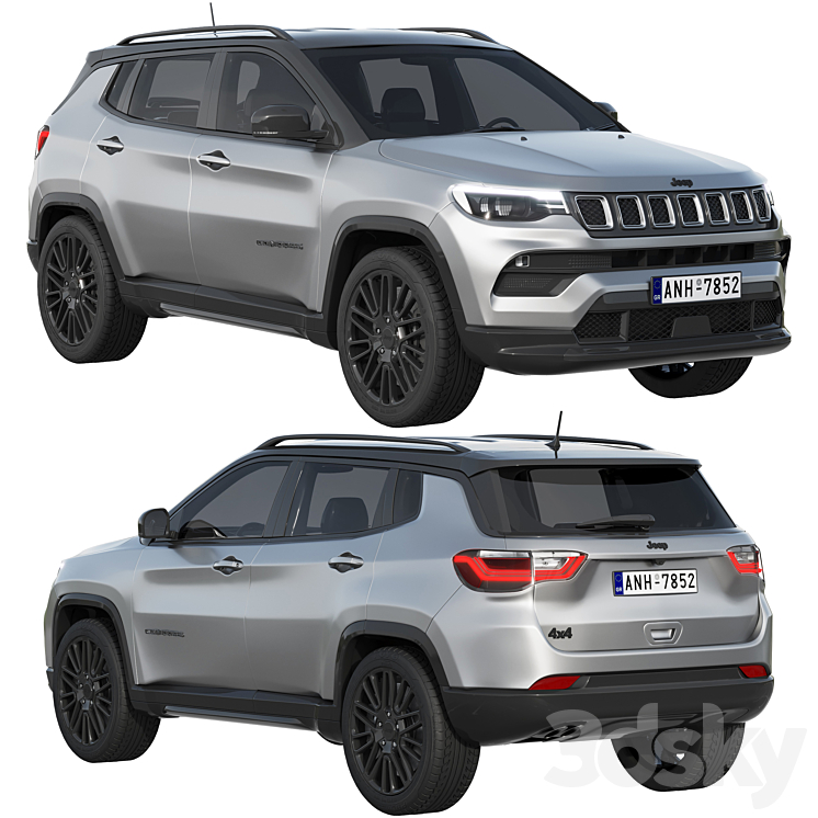 Jeep Compass 2022 3DS Max Model - thumbnail 1