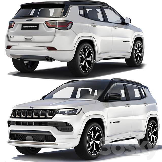 Jeep Compass 2022 3ds Max - thumbnail 1